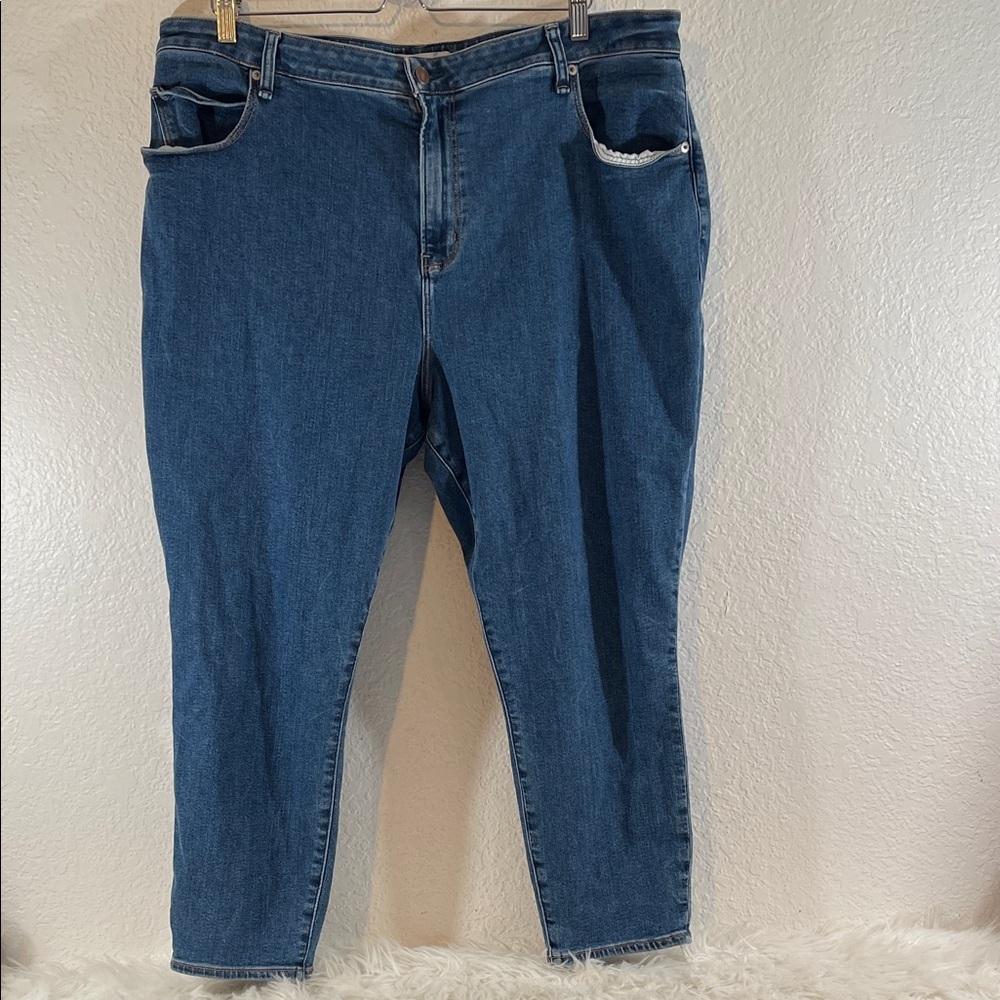 ABERCROMBIE & FITCH The Super Skinny Ankle High Rise Jeans Curve Love Size 24